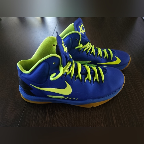 Nike 👟 2012 KD 35 Basketball shoes Royal Blue/Neon yellow size US 7Y Eur 40 $14 - Picture 2 of 14